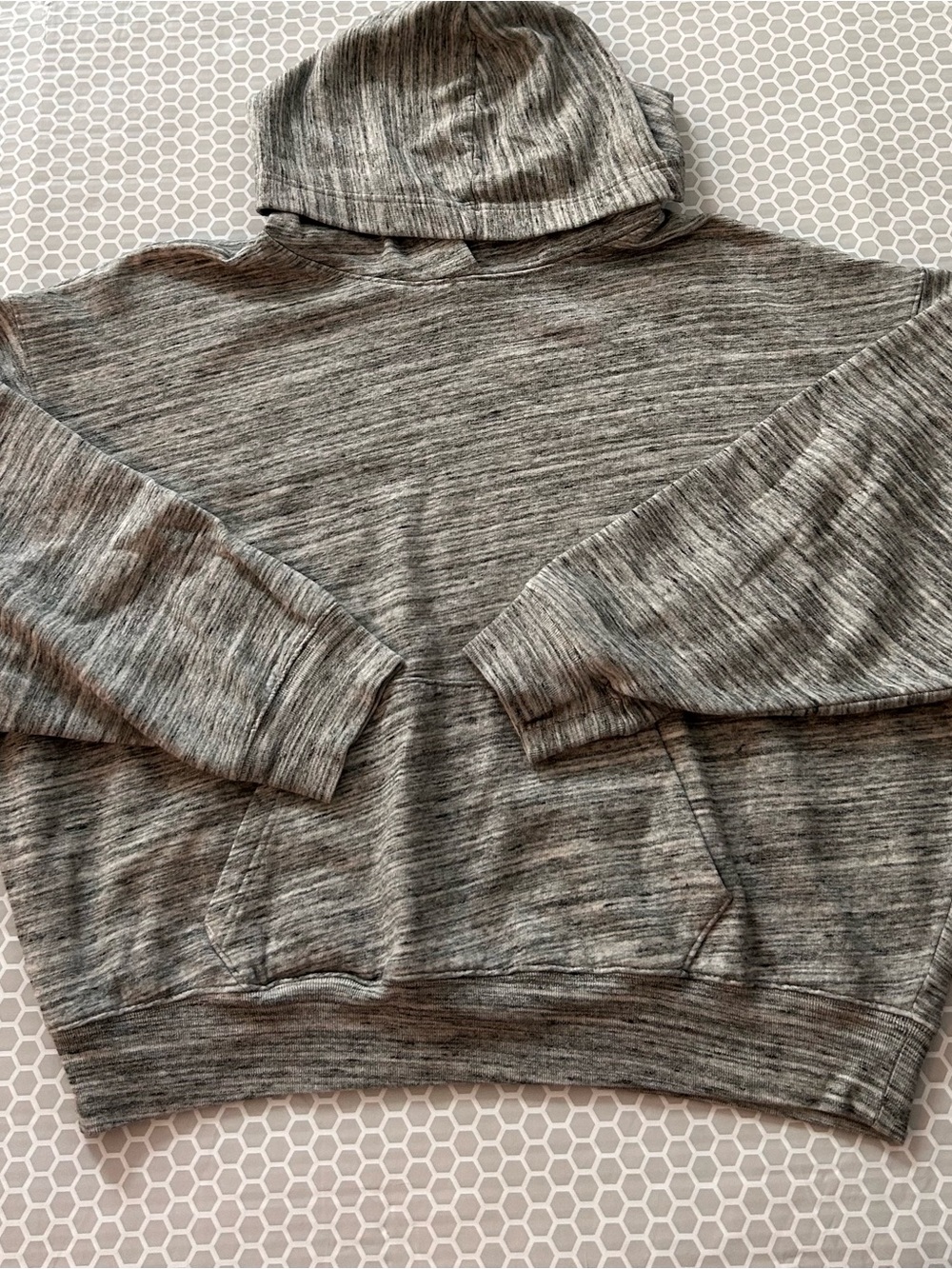 PINK Victoria's Secret Gray Marled Hooded Size M